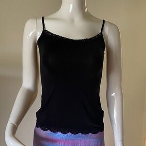 Black Lace Trim Cami Top